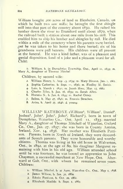 Rathbone genealogy