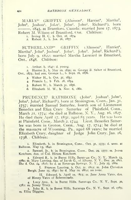 Rathbone genealogy