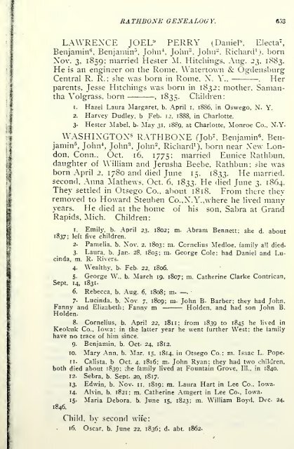 Rathbone genealogy