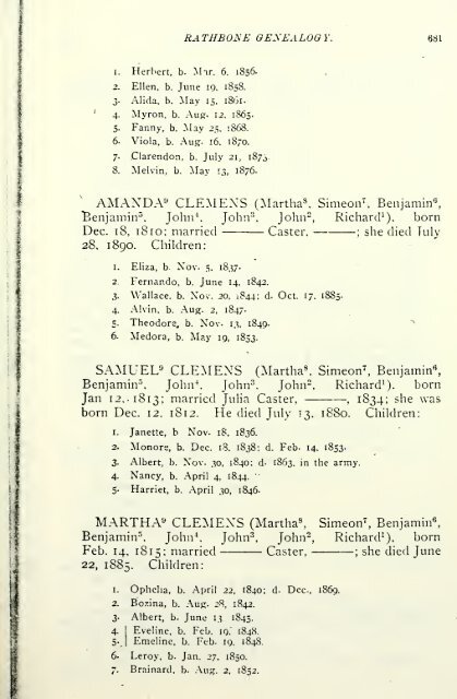 Rathbone genealogy