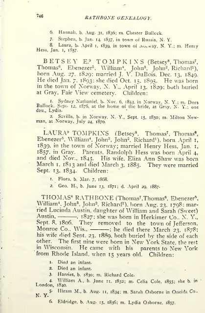 Rathbone genealogy