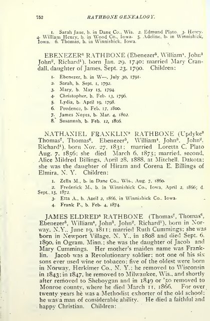 Rathbone genealogy