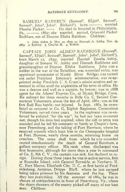 Rathbone genealogy