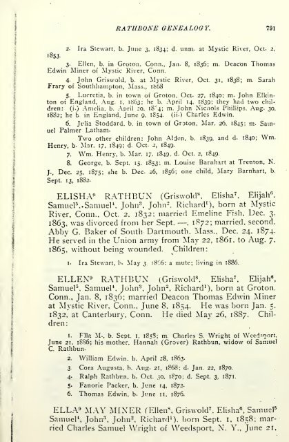 Rathbone genealogy