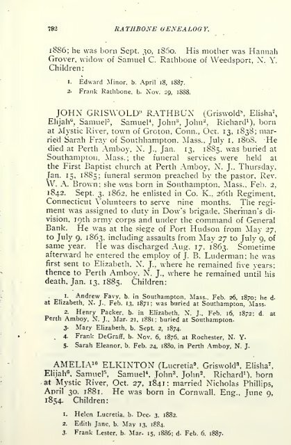 Rathbone genealogy