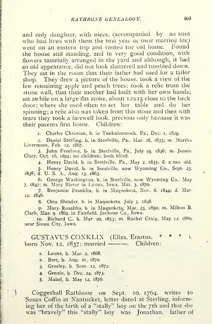 Rathbone genealogy