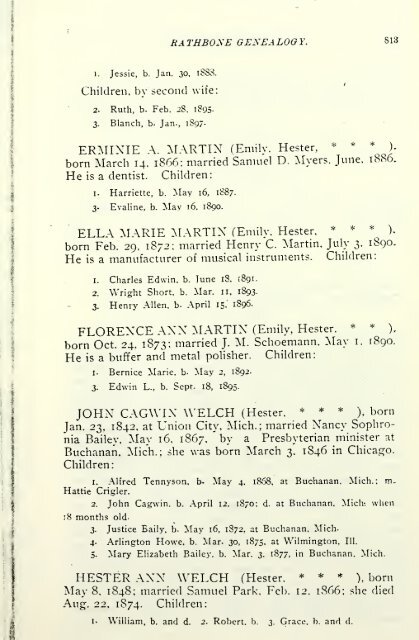 Rathbone genealogy