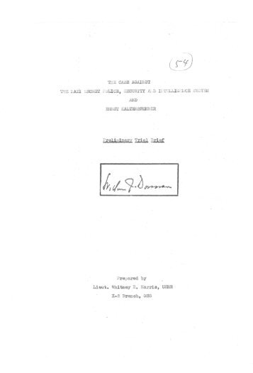 Preliminary Trial Brief - Cornell Law Library