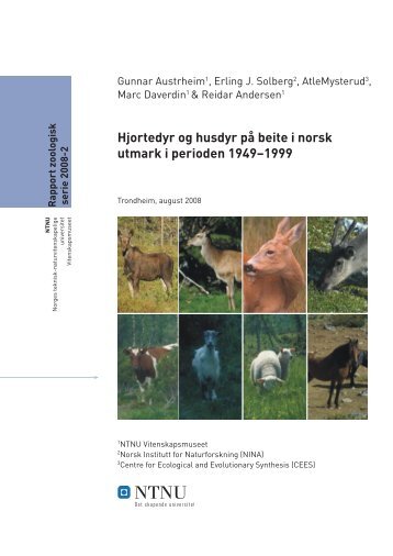 Hjortedyr og husdyr på beite i norsk utmark i perioden 1949–1999