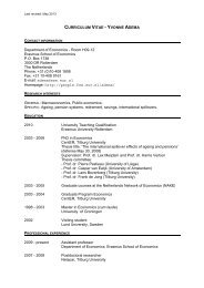 Curriculum Vitae - Staff Personal Homepages