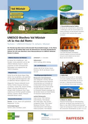 UNESCO Biosfera Val Müstair - Raiffeisen MemberPlus