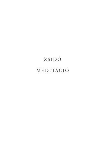 ZSIDÓ MEDITÁCIÓ - Polc.hu