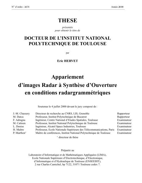 01-A : Géométrie d'une acquisition radar. B : Dans le cas