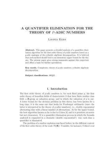 a quantifier elimination for the theory of p-adic numbers