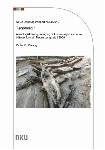Tønsberg 1 Rapport NIKU - Kulturarv