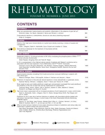 Table of Contents (PDF) - Rheumatology