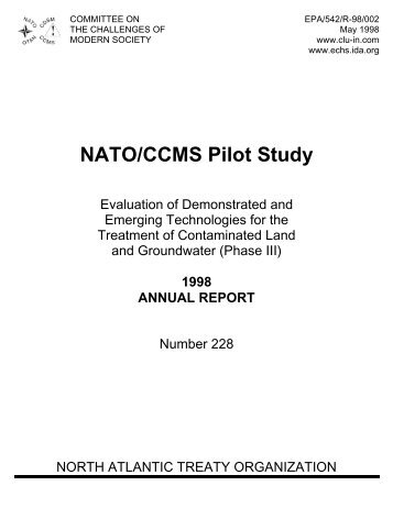 NATO/CCMS Pilot Study Evaluation of Demonstrated and - US ...
