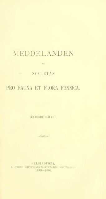 Meddelanden af Societatis pro Fauna et Flora Fennica - Helda