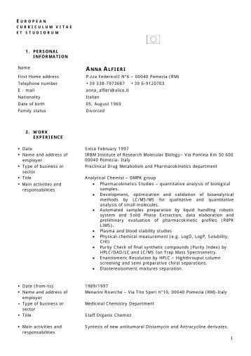 formato curriculum vitae europeo gratis formato curriculum vitae europeo gratis