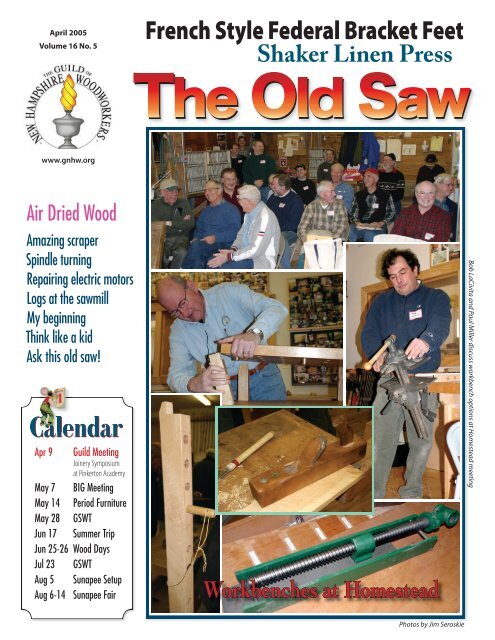 Old Saw 16 5 Indd The Guild Of New Hampshire Woodworkers