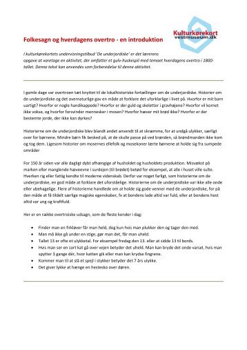 Folkesagn og hverdagens overtro - en introduktion