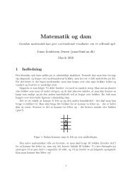 Matematik og dam - the Mathematics home page.