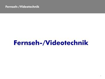 Fernseh-/Videotechnik