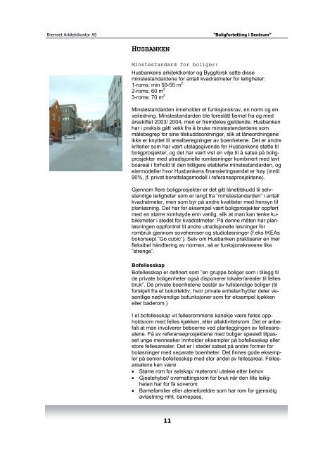 Rapport feb 2004 Boligfortetting i Sentrum 2 - Husbanken