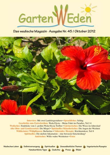 Das wedische Magazin . Ausgabe Nr. 45 / Oktober ... - Garten Weden