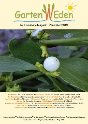 Das wedische Magazin . Dezember 2010 - Garten Weden