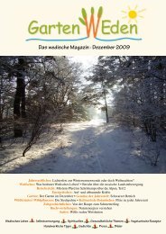 Das wedische Magazin . Dezember 2009 - Garten Weden