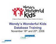 Wendy's Wonderful Kids Database Training - Dave Thomas ...