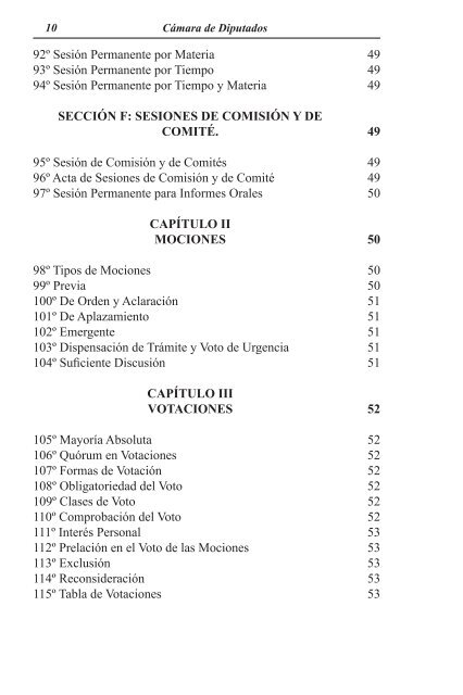 Reglamento Interno de la Cámara de Diputados