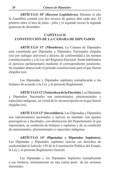 Reglamento Interno de la Cámara de Diputados