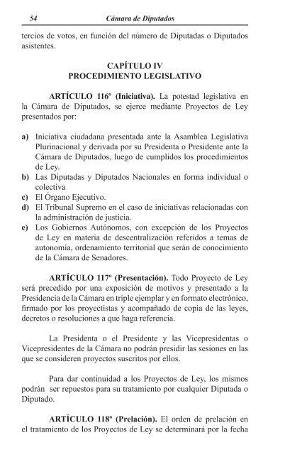 Reglamento Interno de la Cámara de Diputados