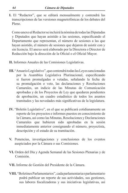 Reglamento Interno de la Cámara de Diputados