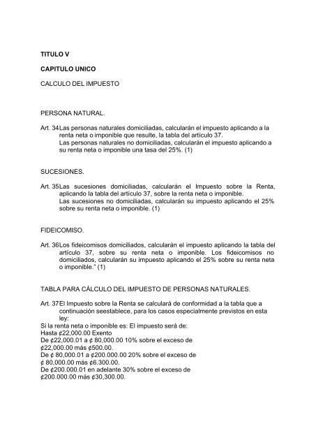 ley de impuestos sobre la renta ley de impuesto sobre la renta