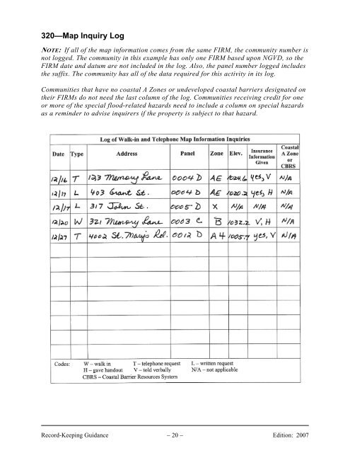 CRS Record-Keeping Guidance - Emergency Management Institute ...