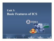 Unit 3: Basic Features of ICS - Emergency Management Institute