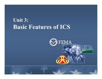 Unit 3: Basic Features of ICS - Emergency Management Institute