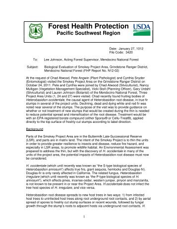 Forest Health Protection Pacific Southwest Region