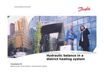 Hydraulic balance in a district heating system - DBDH