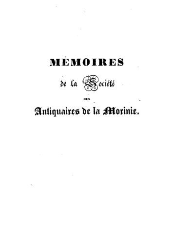 Mémoires 1841-1843 Tome 6 - Ouvrages anciens sur Saint-Omer ...