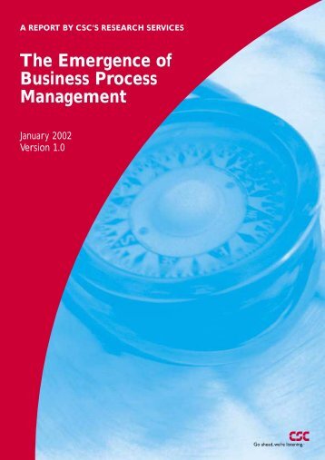 The Emergence of Business Process Management