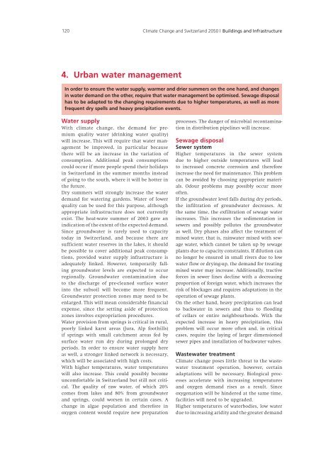 Climate Change and Switzerland 2050 - OcCC - SCNAT