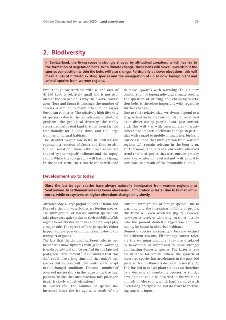 Climate Change and Switzerland 2050 - OcCC - SCNAT