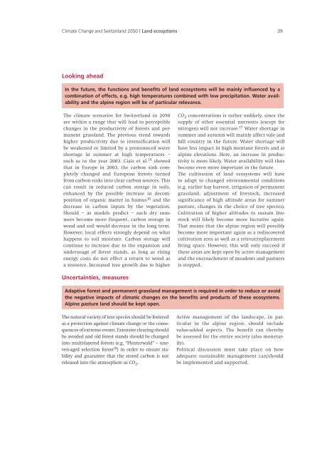 Climate Change and Switzerland 2050 - OcCC - SCNAT