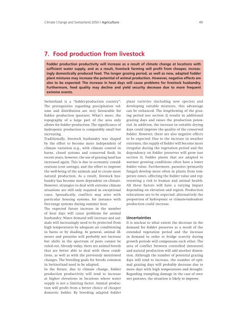 Climate Change and Switzerland 2050 - OcCC - SCNAT