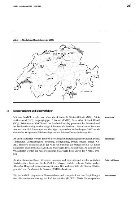 NABEL ? Luftbelastung 2009 - BAFU - CH