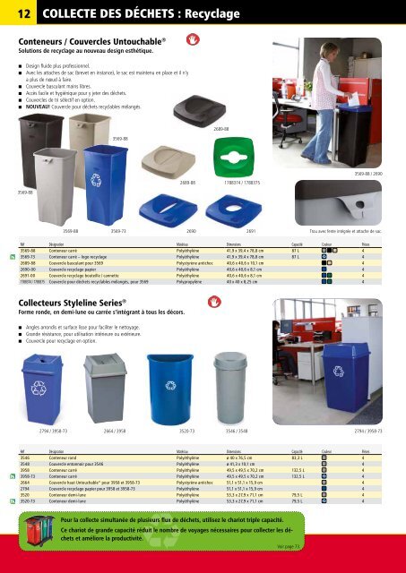 cATAlOGUE PRODUITS Un sa - Rubbermaid Commercial Products